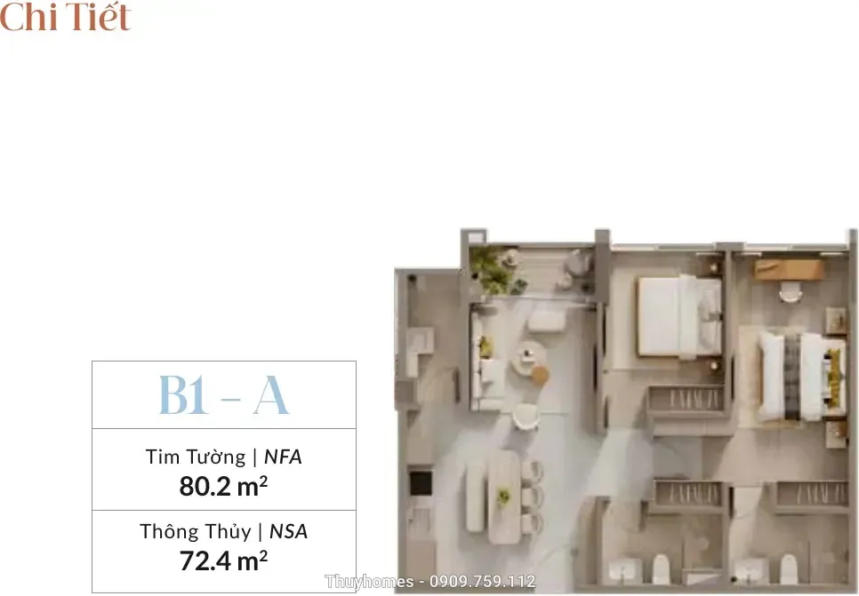 Mặt bằng B1-A - The Westique Residences