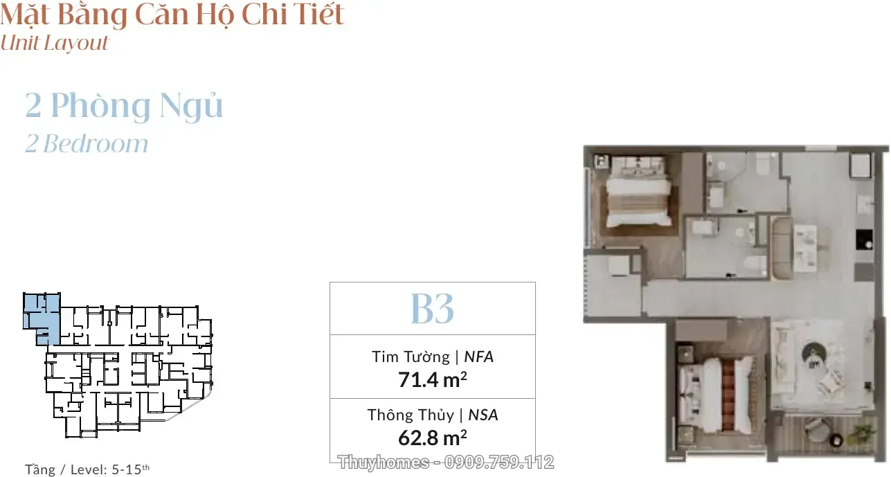 Mặt bằng B3 - The Westique Residences