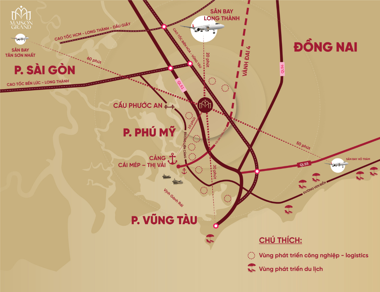 Bản đồ vị trí Maison Grand Phú Mỹ